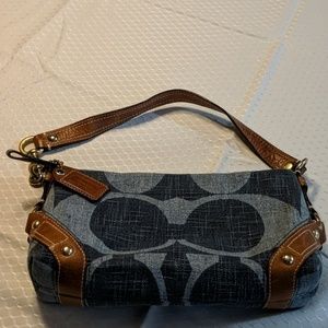 Coach blue denim bag